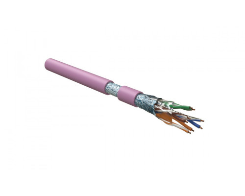 Кабель витая пара Hyperline FUTP4-C5E-S24-IN-LSZH, LSZH (нг(A)-HF), F/UTP, кат. 5е, проводник Ø 0,51мм, 305м, коробка, тип прокладки: внутри зданий, ц