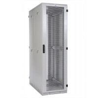 Шкаф серверный напольный 42U (600 × 1000) дверь перфорированная, задние двойные перфорированные