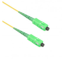 Комм. шнур оптический Hyperline, Simplex SC/SC (APC/APC), OS2 9/125, LSZH, 2м, Ø 2мм, зелёный хвостовик, цвет: жёлтый