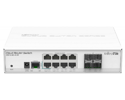 Коммутатор Mikrotik, CRS112-8G-4S-IN