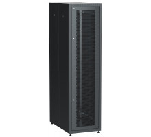 Шкаф серверный напольный ITK LINEA E, IP20, 33U, 1600х600х1000 мм (ВхШхГ), дверь: перфорация, боковая панель: сплошная съемная, разборный, цвет: чёрны