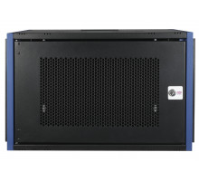 Шкаф телекоммуникационный настенный Datarex, 19&quot;, 4U, 135х600х600 мм (ВхШхГ), дверь: перфорация, разборный, цвет: чёрный