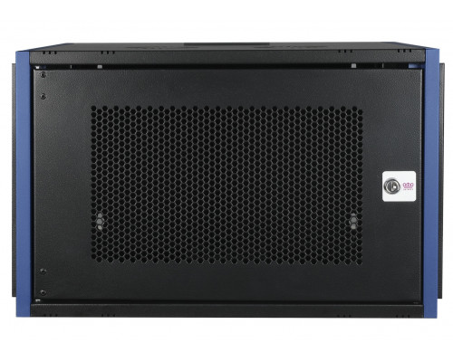 Шкаф телекоммуникационный настенный Datarex, 19&quot;, 4U, 135х600х600 мм (ВхШхГ), дверь: перфорация, разборный, цвет: чёрный