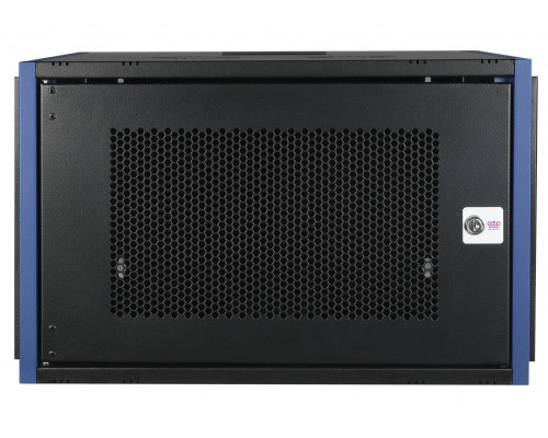 Шкаф телекоммуникационный настенный Datarex, 19", 4U, 135х600х600 мм (ВхШхГ), дверь: перфорация, разборный, цвет: чёрный