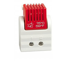 Термостат STEGO FTO 011, 47х33х33 мм (ВхШхГ), на DIN-рейку, для нагревателя, 250V, красный, замкнутый контакт, NC, выкл. +10 °C