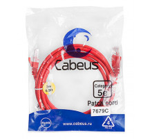 Патч-корд Cabeus PC-UTP-RJ45-Cat.5e-2m-RD-LSZH Кат.5е 2 м красный