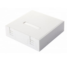 Коробка для наст. монтажа Eurolan, вводов: 3, внешняя, с катушкой намотки кабеля, цвет: белый