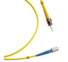 Комм. шнур оптический Hyperline, Simplex FC/ST (UPC), OS2 9/125, LSZH, 30м, Ø 2мм, синий хвостовик, цвет: жёлтый