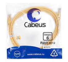 Патч-корд Cabeus PC-UTP-RJ45-Cat.6-2m-YL Кат.6 2 м желтый