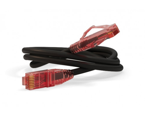 Шнур комм. Hyperline, кат. 5е, неэкр., U/UTP, RJ45/RJ45, LSZH, AWG24 0.15м, чёрный