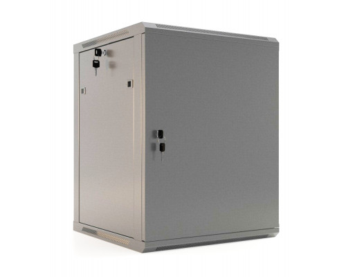 Шкаф телекоммуникационный настенный Hyperline TWB, 19&quot;, 9U, 500х600х600 мм (ВхШхГ), дверь: металл, разборный, цвет: серый