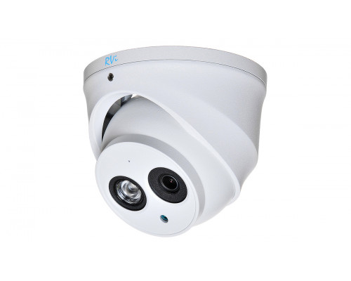 Аналоговая видеокамера RVI, купольная, универсальная, 1Мп, 1/3’, 1280x720, 25к/с, ИК, AHD; CVBS; CVI; TVI, об-в:2,8мм, белый, RVi-1ACE102A (2.8) white