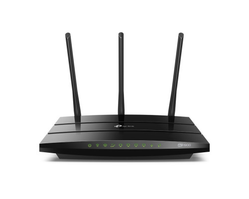 Маршрутизатор TP-Link, портов: 5, LAN: 4, WAN: 1, скорость мб/с: 1 900, антенн: 4, USB: Да, 32,7х243,5х186,5 мм (ВхШхГ), цвет: чёрный, Archer A9