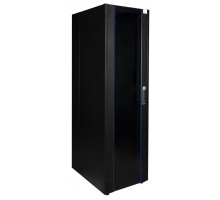 Шкаф телекоммуникационный напольный Datarex, IP20, 32U, 1566х600х800 мм (ВхШхГ), дверь: стекло, боковая панель: сплошная съемная, разборный, цвет: чёр