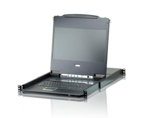 Переключатель KVM Aten, Altusen, портов: 8, 440х482х760 мм (ВхШхГ), USB, цвет: чёрный