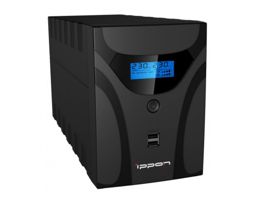 ИБП IPPON Smart Power Pro II Euro, 1200ВА, usb кабель в комплекте, линейно-интерактивный, напольный, 139х364х195 (ШхГхВ), 220V,  однофазный, (1029740)