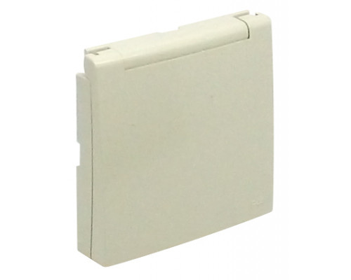 Лиц. панель розеточная Efapel Logus90, 1х 2к+З, плоская, с защитной крышкой, цвет: бежевый (90634 TMF)
