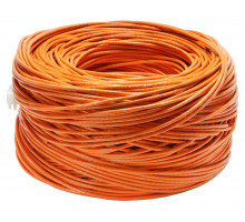 Cabeus UTP-4P-Cat.5e-SOLID-LSZH Кабель витая пара UTP (U/UTP), категория 5e, 4 пары (24 AWG), одножильный, оранжевый, LSZH, нг(А)-HF