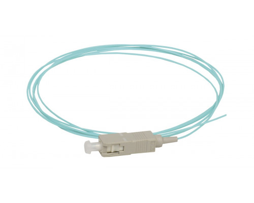 Пигтейл ITK, SC/UPC, OM3 50/125, Simplex, LSZH, 1,5м, бежевый хвостовик, цвет: голубой
