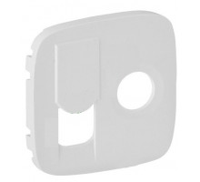 Лиц. панель розеточная Legrand Valena Allure, 2х TV/RJ 45, 58х51 мм (ВхШ), плоская, для розетки TV/RJ45, цвет: белый (LEG.754835)