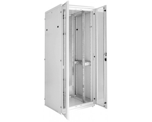Шкаф серверный напольный ITK LINEA S, IP30, 42U, 2025х800х1000 мм (ВхШхГ), дверь: двойная распашная, перфорация, боковая панель: сплошная съемная, раз