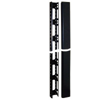 Направляющая TWT ECO, вертикальный, 22U, для настенных шкафов, сталь, цвет: чёрный
