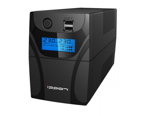 ИБП IPPON Back Power Pro II, 800ВА, ip 20, линейно-интерактивный, напольный, 100х290х140 (ШхГхВ), 220V,  однофазный, (1030309)