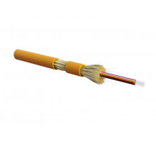 Кабель ВО Hyperline FO-DT-IN Tight Buffer,  24хОВ, OM2 50/125, HFLTx, Ø 11,2мм, внутри зданий, небронированный, цвет: оранжевый