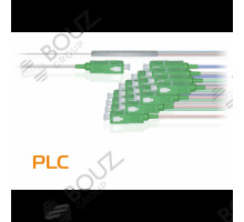 Делитель оптический планарный в пластиковом корпусе 1x16, оконцованный разъемами SC/APC