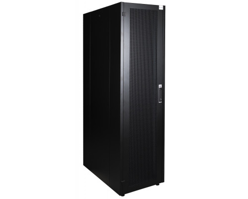Шкаф серверный напольный Datarex, IP20, 47U, 2232х600х1000 мм (ВхШхГ), дверь: перфорация, боковая панель: сплошная съемная, разборный, цвет: чёрный