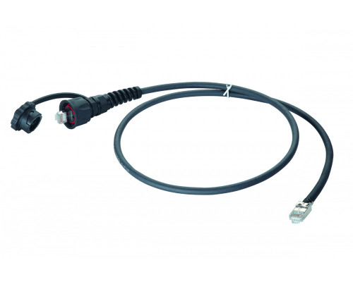 Шнур комм. Eurolan, кат. 6, неэкр., U/UTP, RJ45, LSZH, AWG26 7м, чёрный, промышленный