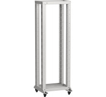 Стойка открытая 19" ITK, телекоммуникационная, 42U, 2000х600х600 мм (ВхШхГ), двухрамная, цвет: серый