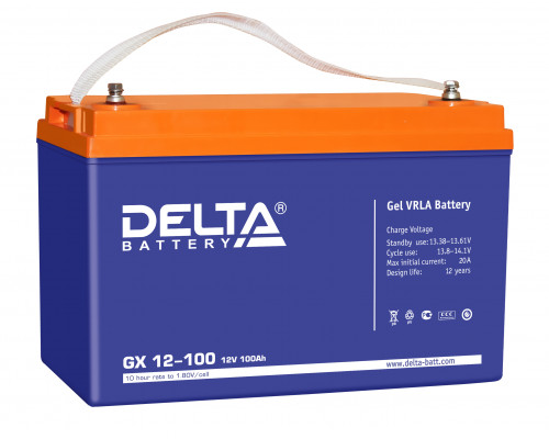 Аккумулятор для ИБП Delta Battery GX, 220х171х330 мм (ВхШхГ),  необслуживаемый электролитный,  12V/100 Ач, цвет: синий, (GX 12-100)