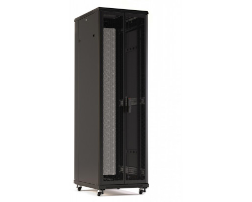 Шкаф серверный напольный Hyperline TTR, IP20, 22U, 1166х800х1000 мм (ВхШхГ), дверь: двойная распашная, перфорация, боковая панель: сплошная съемная, р