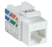Модуль  ITK, keystone, 1хRJ45(8P8C), IDC 110, кат. 6, неэкр., 1 шт, цвет: белый