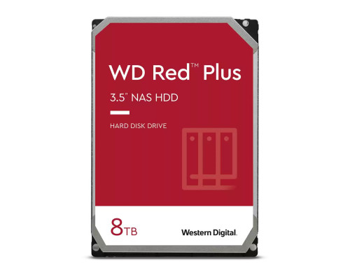 Жёсткий диск WD Red Plus, 8 ТБ, SATA, 5 640 rpm, WD80EFZZ