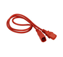 Шнур для блока питания Lanmaster, IEC 60320 С13, вилка IEC 60320 С14, 1 м, 10А, цвет: красный
