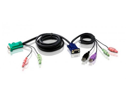 Шнур ввода/вывода Aten, USB (Type A), 3 м, с интерфейсом передачи звука, (2L-5303UU)