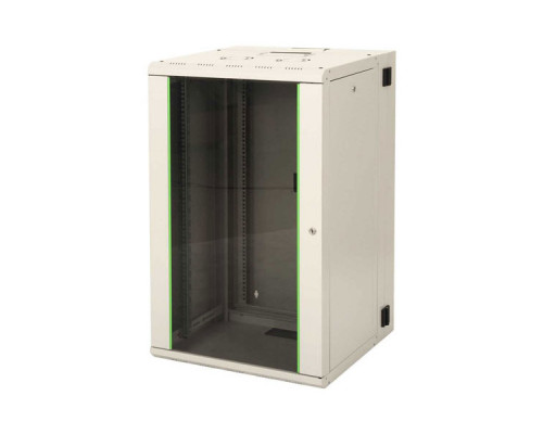 Шкаф телекоммуникационный настенный Lande PROLine, 19", 20U, 996х600х600 мм (ВхШхГ), дверь: стекло, цвет: чёрный