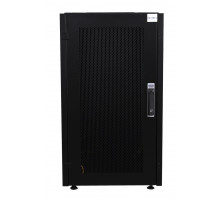 Шкаф серверный напольный Datarex, IP20, 22U, 1121х600х600 мм (ВхШхГ), дверь: перфорация, боковая панель: сплошная съемная, разборный, цвет: чёрный