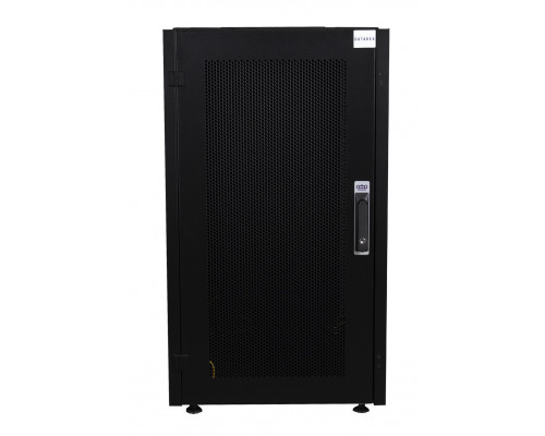 Шкаф серверный напольный Datarex, IP20, 22U, 1121х600х600 мм (ВхШхГ), дверь: перфорация, боковая панель: сплошная съемная, разборный, цвет: чёрный
