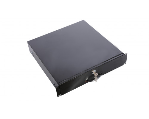 Полка (ящик) для документации 2U, цвет черный