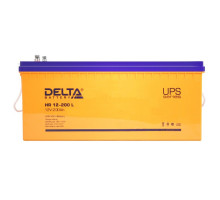 Аккумулятор для ИБП Delta Battery HR, 223х238х522 мм (ВхШхГ),  Необслуживаемый свинцово-кислотный,  12V/200 Ач, цвет: оранжевый, (HR 12-200 L)