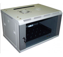 Шкаф телекоммуникационный настенный TWT PRO, 19&quot;, 18U, 901х600х600 мм (ВхШхГ), дверь: стекло, разборный, цвет: серый