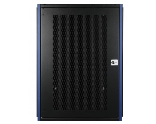 Шкаф телекоммуникационный настенный Datarex, 19&quot;, 18U, 757х600х600 мм (ВхШхГ), дверь: перфорация, разборный, цвет: чёрный