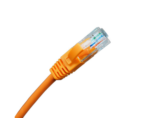 Шнур комм. BNH, кат. 5е, неэкр., U/UTP, RJ45/RJ45, LSZH, AWG24 1м, оранжевый