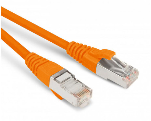 Шнур комм. Hyperline, кат. 5е, экр., SF/UTP, RJ45/RJ45, LSZH, AWG26 6м, оранжевый