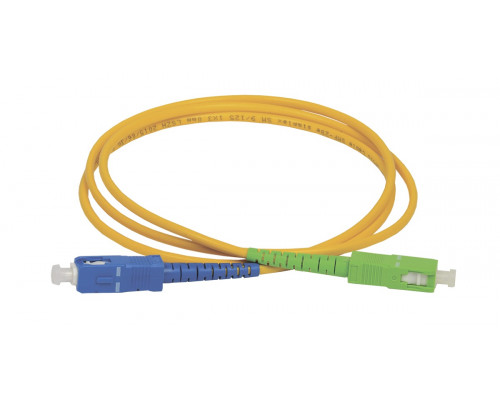 Комм. шнур оптический ITK, Simplex SC/SC (APC/UPC), OS2 9/125, LSZH, 10м, синий/зеленый хвостовик, цвет: оранжевый