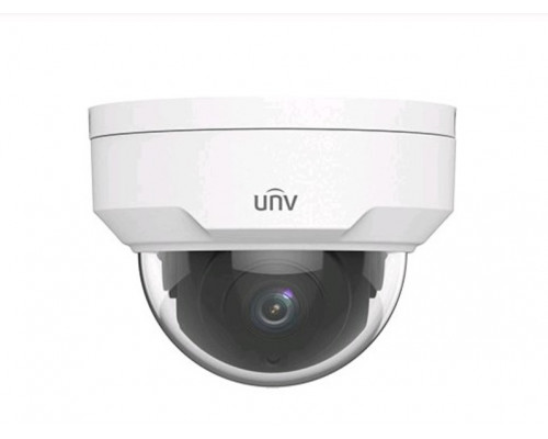 Сетевая IP видеокамера Uniview, купольная, улица, 2Мп, 1/2,7’, 1920х1080, 25к/с, ИК, цв:0,02лк, об-в:2,8мм, IPC322LR3-VSPF28-D-RU