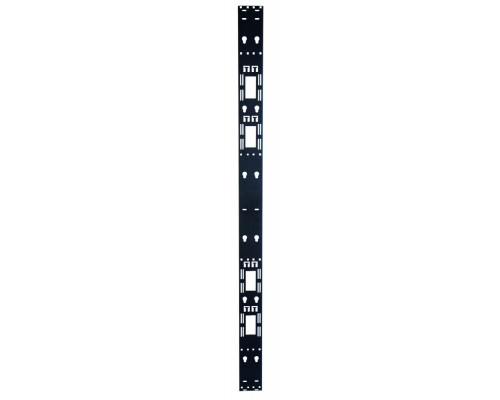 Металлический лоток Eurolan, 47U, 2085х115х1,5 мм (ВхШхГ), для блоков распределения питания, цвет: чёрный